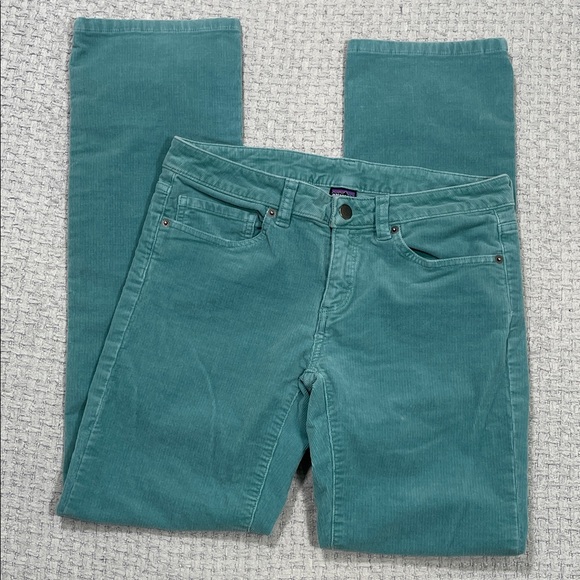 Womens Patagonia Turquoise Corduroy Pants Style #55060 Organic Cotton Size 28 - Picture 2 of 15